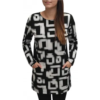 Dámská tunika Tunika Sabatti černá s bílými vzory s kapsami Velikosti Sabatti: 42
