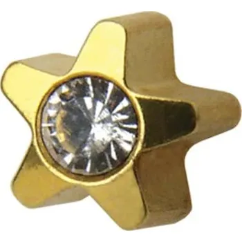 Piercing Náušnice pro piercing sada STUDEX Bílá R501Y-4 - zlatá barva