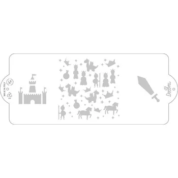 Stencil šablona na dort 10x25cm rytíř - Decora