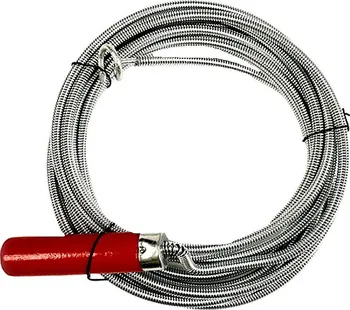 čistič potrubí Pero na čištění odpadu 10 m x 9 mm stříbrné/červené