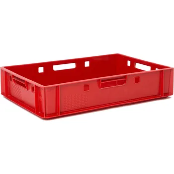 Přepravka na jídlo Plastová přepravka na maso E1 60 x 40 x 12,5 cm červená