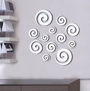 Samolepící dekorace Živá Zeď Samolepicí zrcadlové dekorace Spirály