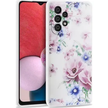 Pouzdro na mobilní telefon Kryt Samsung Galaxy A13 5G / A04s Tech-Protect Mood Blossom Flower bílý