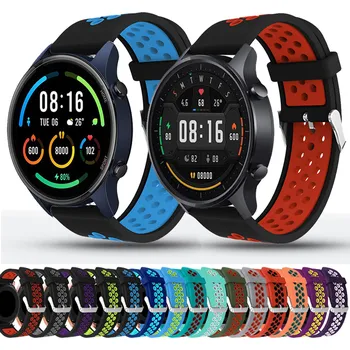 Příslušenství k chytrým hodinkám Silikonový Pásek Na Chytré Hodinky - Dvoubarevný 22 Mm Barva: Šedá-Bílá