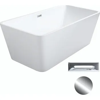 Vana Besco Akrylátová volně stojící vana Evita 160x80 Barva: Bílá, Rozměry (cm): 160x80, Typ a barva výpustě: Click-Clack s přepadem, chrom