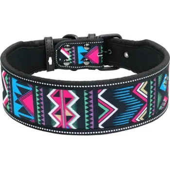 Obojek pro psa PET ARTIST Široký vzorovaný obojek s reflexními prvky Velikost: M
