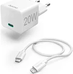 Hama PD 20 W - rychlá USB nabíječka USB-C + kabel USB-C Lightning 1 m
