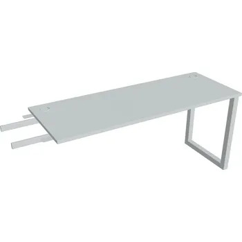 Kancelářský vozík HOBIS přídavný stůl do úhlu - UE O 1600 RU, hloubka 60 cm, šedá + doprava zdarma
