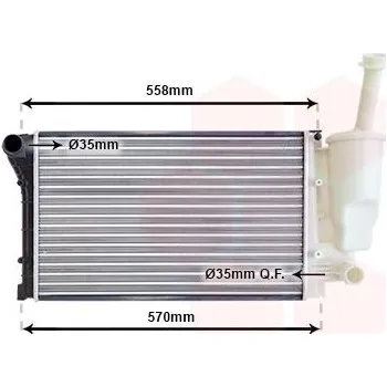 Chladič motoru Chladič, chlazení motoru VAN WEZEL 17002368