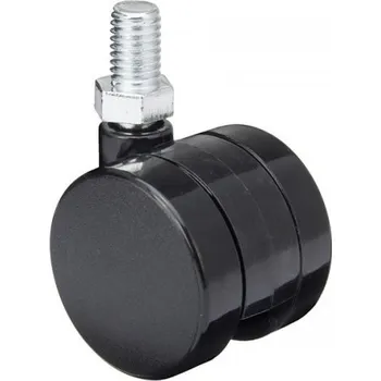 Nábytkové kování Interex Nábytkové kolečko černé s čepem / 40 mm 40 mm