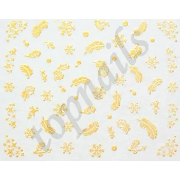 samolepka SAMOLEPKY - VLOČKA zlatá č.4