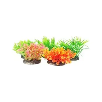 Dekorace do akvária Tatrapet akvarijní rostlina na kartě mix 5 ks zelená, červená, fialová, oranžová