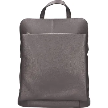 Městský batoh Dámská kožená batůžko-kabelka Italia Ella - tmavě šedá
