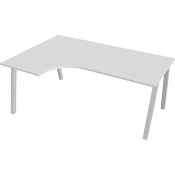 Kancelářský vozík HOBIS kancelářský stůl tvarový, ergo pravý - UE A 1800 60 P, bílá + doprava zdarma