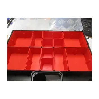 organizer na drobné součástky s vyjímatelnými boxy, organizer s krabič