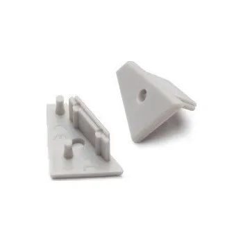 LED lišta Wireli Sada koncovek k profilu CORNER10 s otvorem / Pár Stříbrná