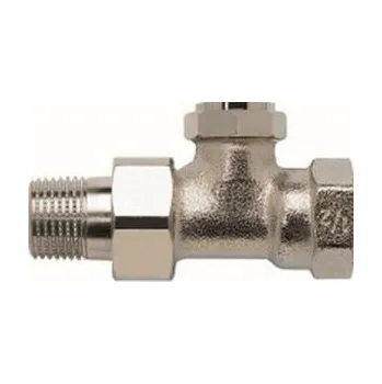 Stavebniny HONEYWELL Resideo VERAFIX-E V2420 šroubení pro otopná tělesa, DN20, Rp 3/4" M, 130°C, závitové, přednastavitelné, přímé, červený bronz, V2420D0020