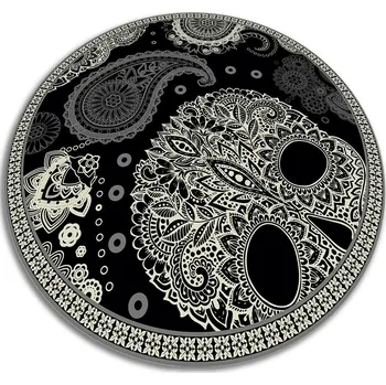 Koberec Módní kulatý vinylový koberec Lebka oldschool