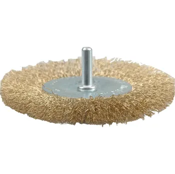 Drátěný kartáč Kartáč drátěný boční s nástavcem do vrtačky 75 mm pomosazený drát