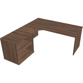 Kancelářský vozík HOBIS stůl pracovní, sestava pravá - GE 1800 60 H P, ořech + doprava zdarma