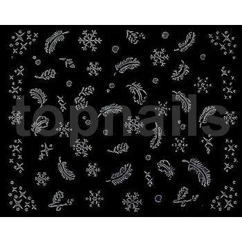 samolepka SAMOLEPKY - VLOČKA stříbrná č.4