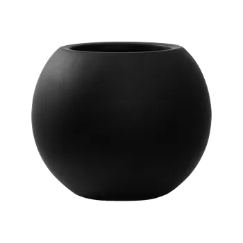 Květináč Moderní květináč Fiberstone Beth S Matt Black 31x25cm