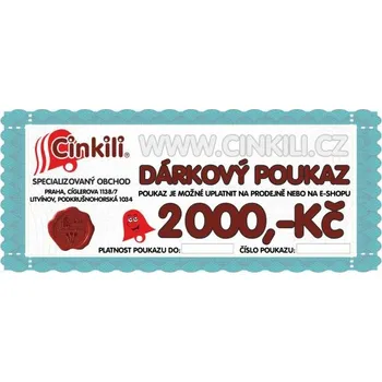 Dárkový potravinový koš DÁRKOVÝ POUKAZ Cinkili 2000,-kč