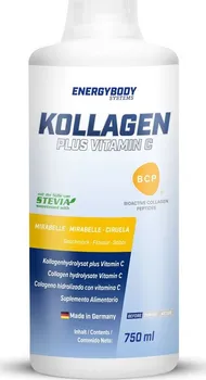 Kloubní výživa EnergyBody Kollagen BCP + Vitamín C 750 ml mirabelka