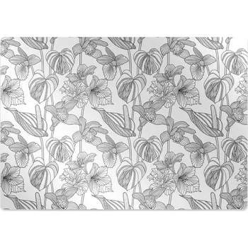 Podložka pod nábytek Ochranná podložka pod židli květiny kontury