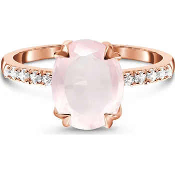 Prsten Emporial prsten 14k zlato Vermeil GU-DR10789R-ROSEGOLD-ROSEQUARTZ-TOPAZ Velikost: 7 (EU: 54-56)