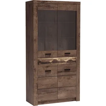 Obývací stěna Vitrína, jasan tmavý, INFINITY I-03