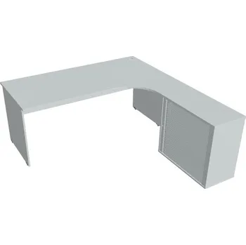Kancelářský vozík HOBIS stůl pracovní, sestava levá - GE 1800 HR L, šedá + doprava zdarma
