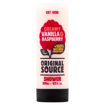 Sprchový gel Original Source Vanilla & Raspberry osvěžující sprchový a koupelový gel, 500 ml