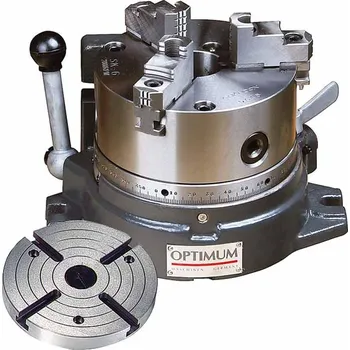 Frézka OPTIMUM 3356365 Hor.-vert. dělicí stůl se 3-čelisťovým sklíčidlem RTE 165