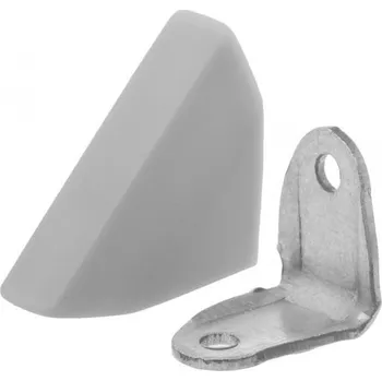 Nábytkové kování Interex Kovový úhelník s PVC krytkou - Šedý / 10ks