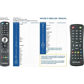 General DIGITALBOX IMPERIAL HD 1 BASIC - náhradní dálkový ovladač