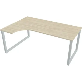 Kancelářský vozík HOBIS kancelářský stůl tvarový, ergo pravý - UE O 1800 P, akát + doprava zdarma