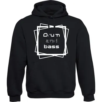 Pánská mikina DNBMARKET.CZ Pánská mikina s kapucí |D&B + NEURO| SquareRun Velikost: M, Barva: Černá - Design 1