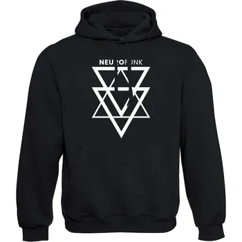 Pánská mikina DNBMARKET.CZ Pánská mikina s kapucí |D&B + NEURO| Triangles Velikost: XL, Barva: Černá - Design 2