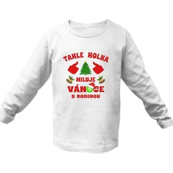 Dívčí tričko Tričko s potiskem Tahle holka miluje Vánoce-dívčí dětské