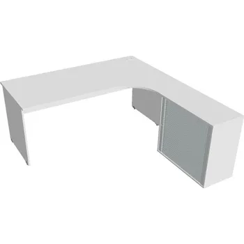 Kancelářský vozík HOBIS stůl pracovní, sestava levá - GE 1800 HR L, bílá + doprava zdarma