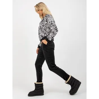 Dámská souprava s mikinou s potiskem RUE PARIS černobílá