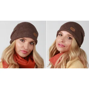 Čepice Fashionweek Elegantní dámská teplá čepice v módních barvách BEANIE ZIZI-P5 Barva: Mocca, Velikost: Universal