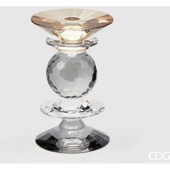 Svícen EDG Křišťálový svícen ve tvaru pagody, čiré provedení Průhledná