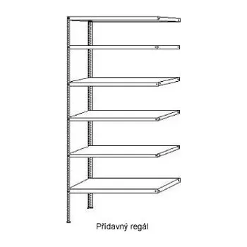 Dílenský regál Regál KOMAXIT - přídavné pole 1500x400x3000/6/P