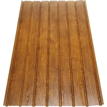 plechová krytina Stěnový panel PRECIT H12 zlatý dub 1900 x 910 x 0,4 mm