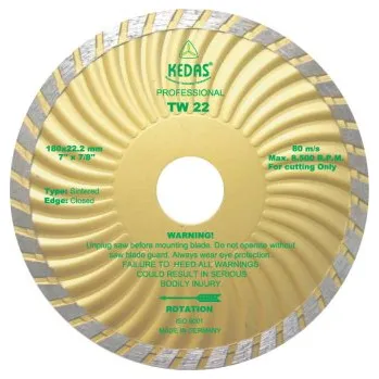 Řezný kotouč Kedas KW00731 Turbo celoobvodový diamantový kotouč TW 22, 125 x 22,2 x 8 mm