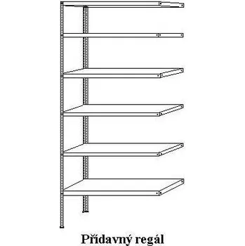 Dílenský regál Regál KOMAXIT - přídavné pole 1000x400x2000/6/P