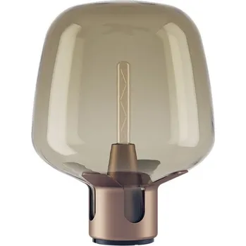 Lampička Lodes 19183 6800 Flar medium, lampa z medového skla a terra základny se stmívačem, 1x25W E27, výška 47cm
