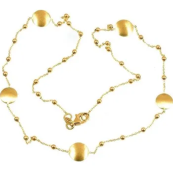 Náhrdelník ŠPERKY-NM, Zlatý náhrdelník s kulatou ozdobou 385 Délka náhrdelníku: 45 cm